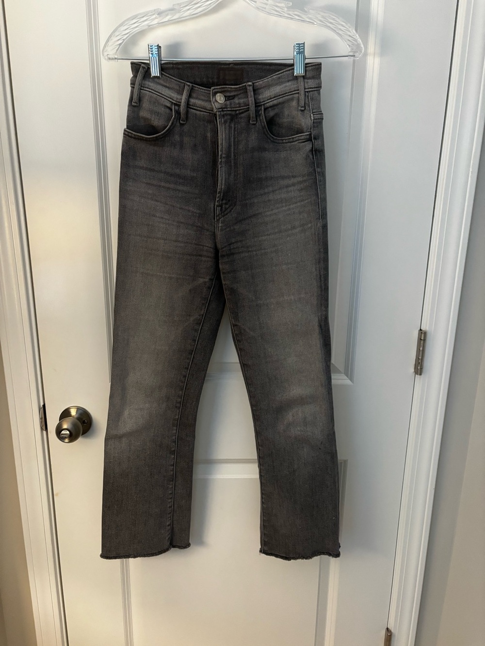 MOTHER Women's Gray Cropped Ankle Jeans